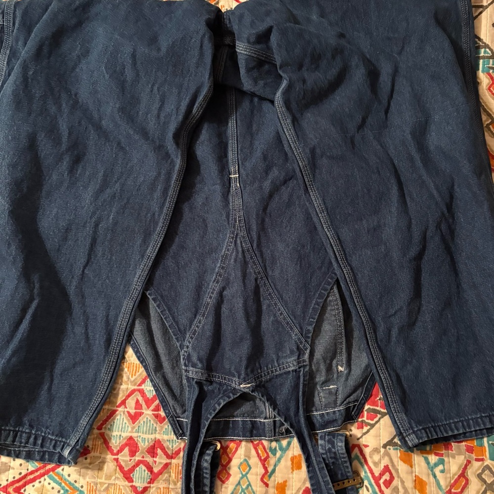 Carhartt Denim Bib Overalls 50x30 - Picture 6 of 9